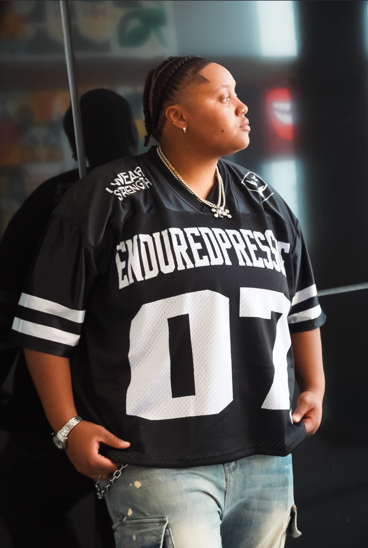 Black 'I WEAR STRENGTH' Jersey