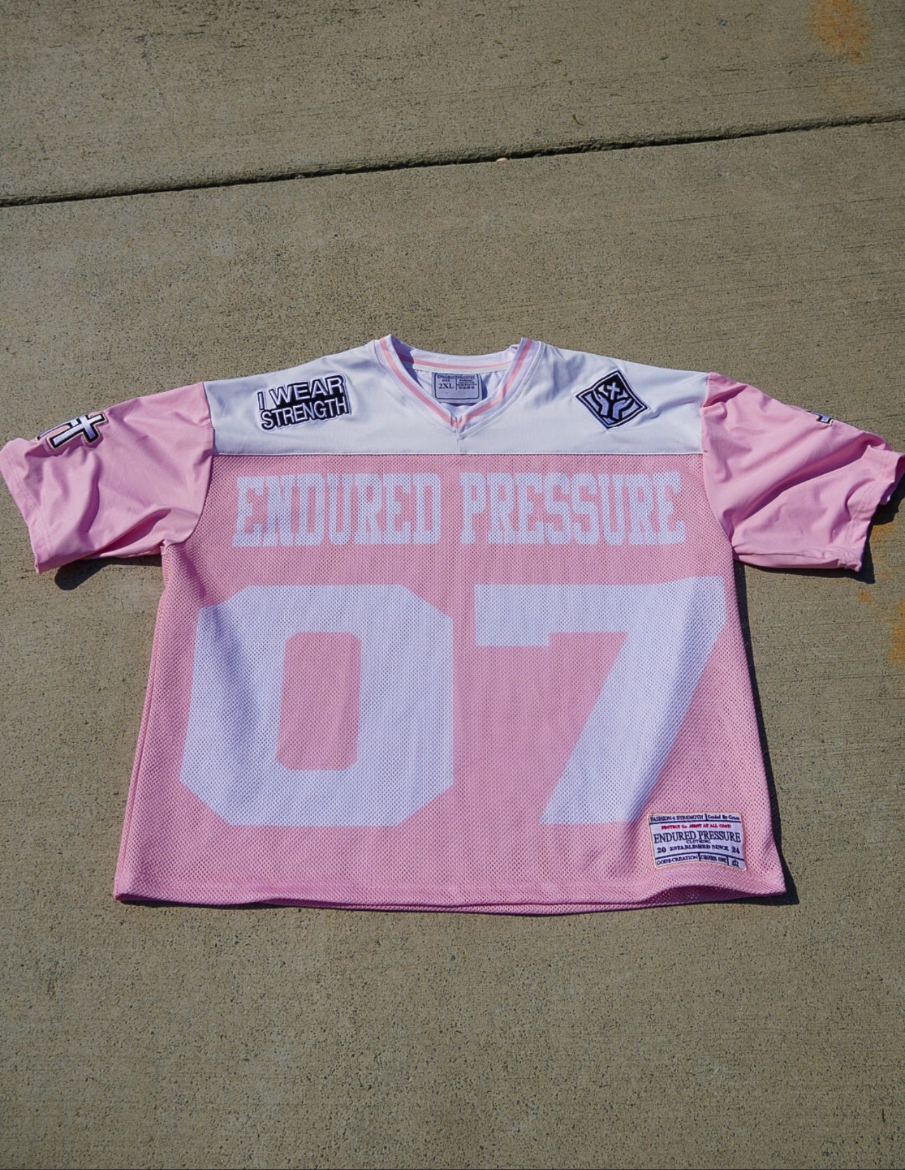 Pink 'I WEAR STRENGTH' Jersey